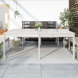 Sonata H Градинска маса, бяла 203,5x100x76 см, борово дърво масив - Mese de grădină