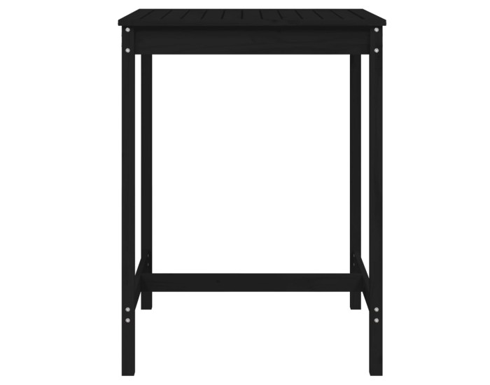 Sonata Măsuță de grădină, negru, 82,5x82,5x110 cm, lemn masiv de pin