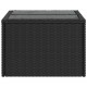 Sonata H Градинска маса със стъклен плот черен 55x55x37 см полиратан