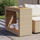 Sonata H Градинска маса с дървен плот бежова 100x40x75 см полиратан
