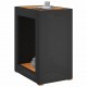 Sonata H Градинска маса с дървен плот черна 60x40x75 см полиратан