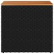 Sonata H Градинска маса с дървен плот черна 58x27,5x55 см полиратан