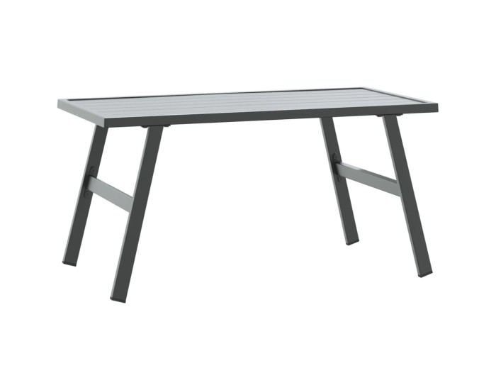Sonata Măsuță cafea grădină negru 90x45x35cm oțel vopsit electrostatic