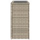 Sonata Masă laterală grădină, blat sticlă, gri 58x27,5x55 cm poliratan