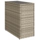 Sonata Masă laterală grădină, blat sticlă, gri 58x27,5x55 cm poliratan