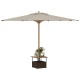 Sonata Masă grădină cu orificiu umbrelă maro 55x55x46,5 cm poliratan
