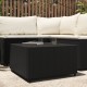 Sonata H Квадратна градинска масичка за кафе черна 50x50x30 см полиратан