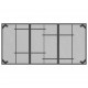 Sonata H Градинска маса антрацит 165x80x72 cм стомана мрежа