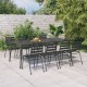 Sonata H Градинска маса антрацит 200x100x71 cм стомана