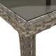 Sonata H Градинска маса сива 250x100x75 см закалено стъкло и полиратан