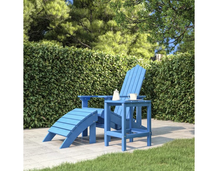 Sonata Masă Adirondack de grădină ,albastru aqua, 38x38x46 cm, HDPE