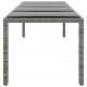 Sonata H Градинска маса 250x100x75 см закалено стъкло и полиратан сива
