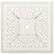 Sonata Masă de grădină, alb, 90x90x73 cm, aluminiu turnat