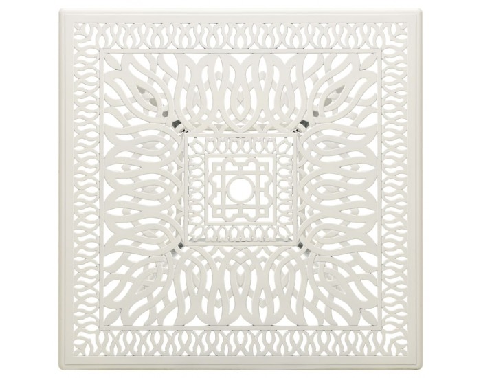 Sonata H Градинска маса, бяла, 90x90x73 см, лят алуминий
