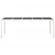 Sonata H Градинска маса бяла 250x100x75 см полиратан и закалено стъкло