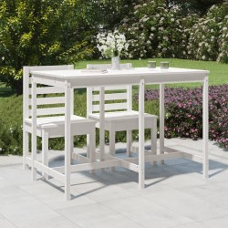 Sonata H Градинска маса, бяла 159,5x82,5x110 см, борово дърво масив - Mese de grădină