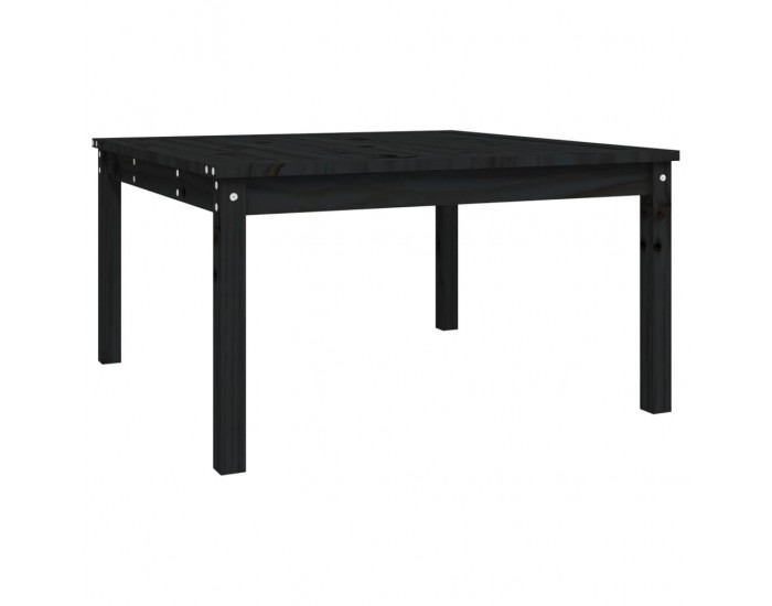 Sonata H Градинска маса черна 82,5x82,5x45 см масивна борова дървесина