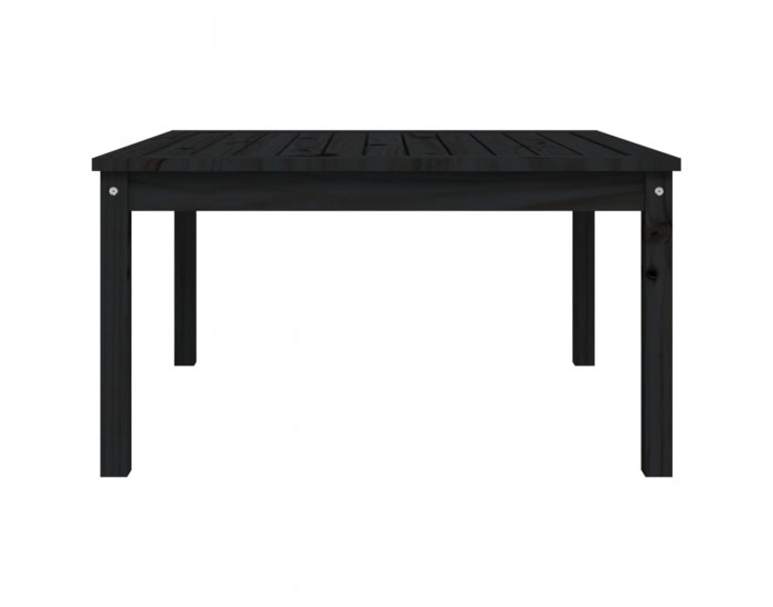 Sonata H Градинска маса черна 82,5x82,5x45 см масивна борова дървесина