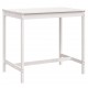 Sonata H Градинска маса бяла 121x82,5x110 см борово дърво масив