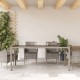 Sonata H Градинска маса със стъклен плот черен 190x90x75 см полиратан