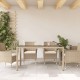 Sonata H Градинска маса със стъклен плот бежова 150x90x75 см полиратан
