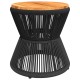 Sonata Măsuță cafea bază din sârmă negru Ø 45x44 cm, lemn masiv acacia