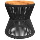 Sonata Măsuță cafea bază din sârmă negru Ø 45x44 cm, lemn masiv acacia