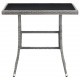 Sonata H Градинска маса, сива, 80x80x74 см, полиратан