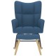 Sonata Scaun balansoar cu taburet, albastru, material textil