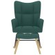 Sonata Scaun balansoar cu taburet, verde închis, textil