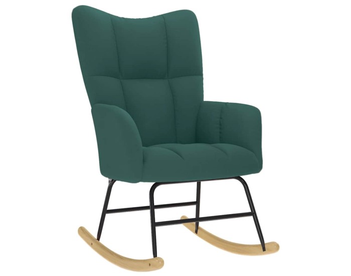 Sonata Scaun balansoar cu taburet, verde închis, textil
