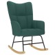 Sonata Scaun balansoar cu taburet, verde închis, textil