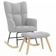 Sonata H Люлеещ се стол с табуретка за крака Cloud Grey Fabric