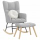Sonata H Люлеещ се стол с табуретка за крака Cloud Grey Fabric