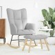 Sonata H Люлеещ се стол с табуретка за крака Cloud Grey Fabric