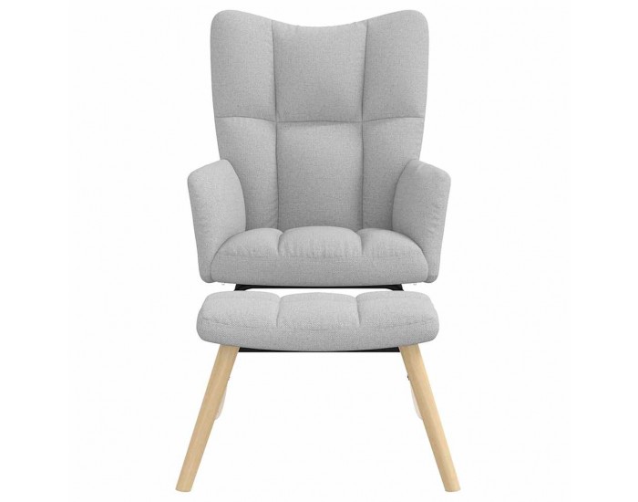 Sonata H Люлеещ се стол с табуретка за крака Cloud Grey Fabric