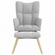 Sonata H Люлеещ се стол с табуретка за крака Cloud Grey Fabric