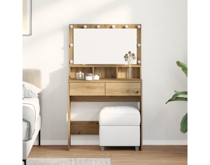 Sonata H Тоалетка с рафт дъб артизан 80 x 41 x 134.5 см Инженерно дърво