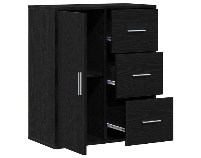 Sonata Bufet Stejar Negru 60 x 31 x 70 cm Lemn prelucrat