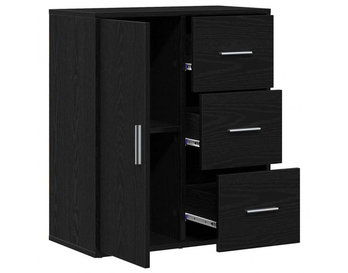 Sonata H Служебен шкаф Черен дъб 60 x 31 x 70 см Инженерно дърво