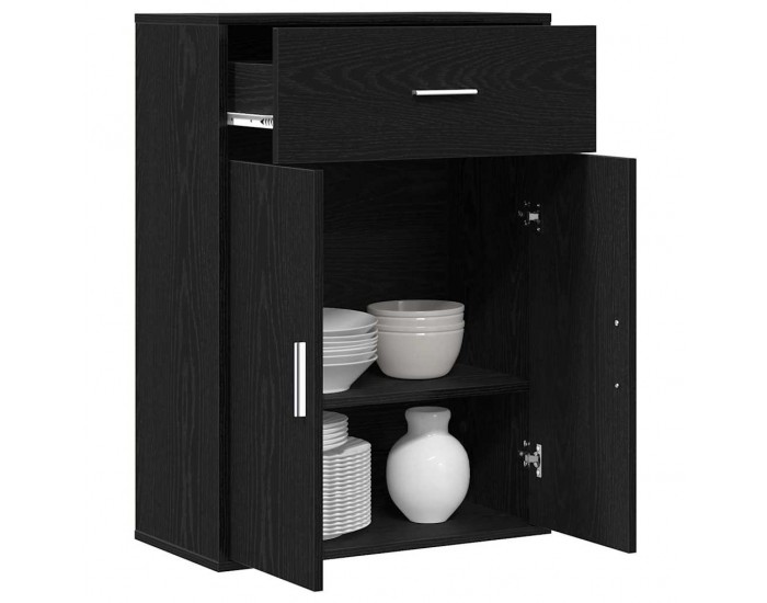 Sonata H Служебен шкаф Черен дъб 79 x 38 x 80 см Инженерно дърво