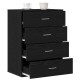 Sonata Bufet Stejar Negru 60 x 39 x 80 cm Lemn prelucrat