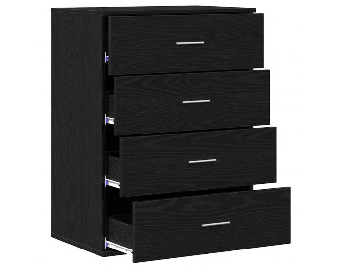 Sonata H Служебен шкаф Черен дъб 60 x 39 x 80 см Инженерно дърво