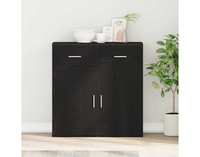 Sonata H Служебен шкаф Черен дъб 79 x 38 x 80 см Инженерно дърво