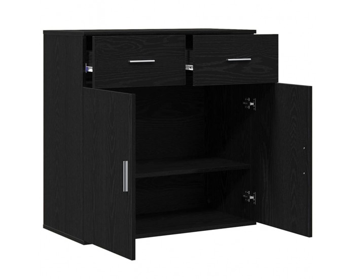 Sonata H Служебен шкаф Черен дъб 79 x 38 x 80 см Инженерно дърво