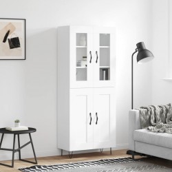 Sonata H Висок шкаф, бял, 69,5x34x180 см, инженерно дърво - Living