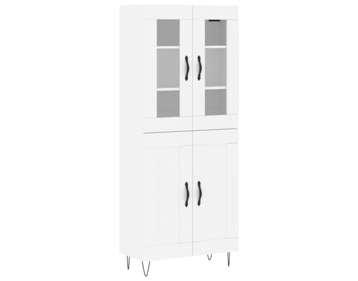 Sonata Dulap înalt, alb, 69,5x34x180 cm, lemn compozit