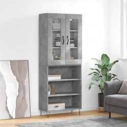 Sonata H Висок шкаф, бетонно сив, 69,5x34x180 см, инженерно дърво - Corpuri, vitrine, biblioteci modulare