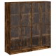 Sonata H Библиотека с врати опушен дъб 136x37x142 см инженерно дърво