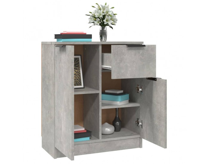 Sonata H Сайдборди, 2 бр, бетонно сиви, 60x30x70 см, инженерно дърво